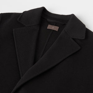Women's Belted Wool Cashmere Coat in Black 