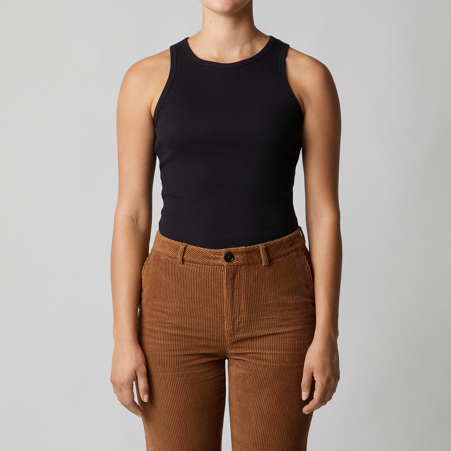 Women's Cotton-Cashmere Rib Tank Top