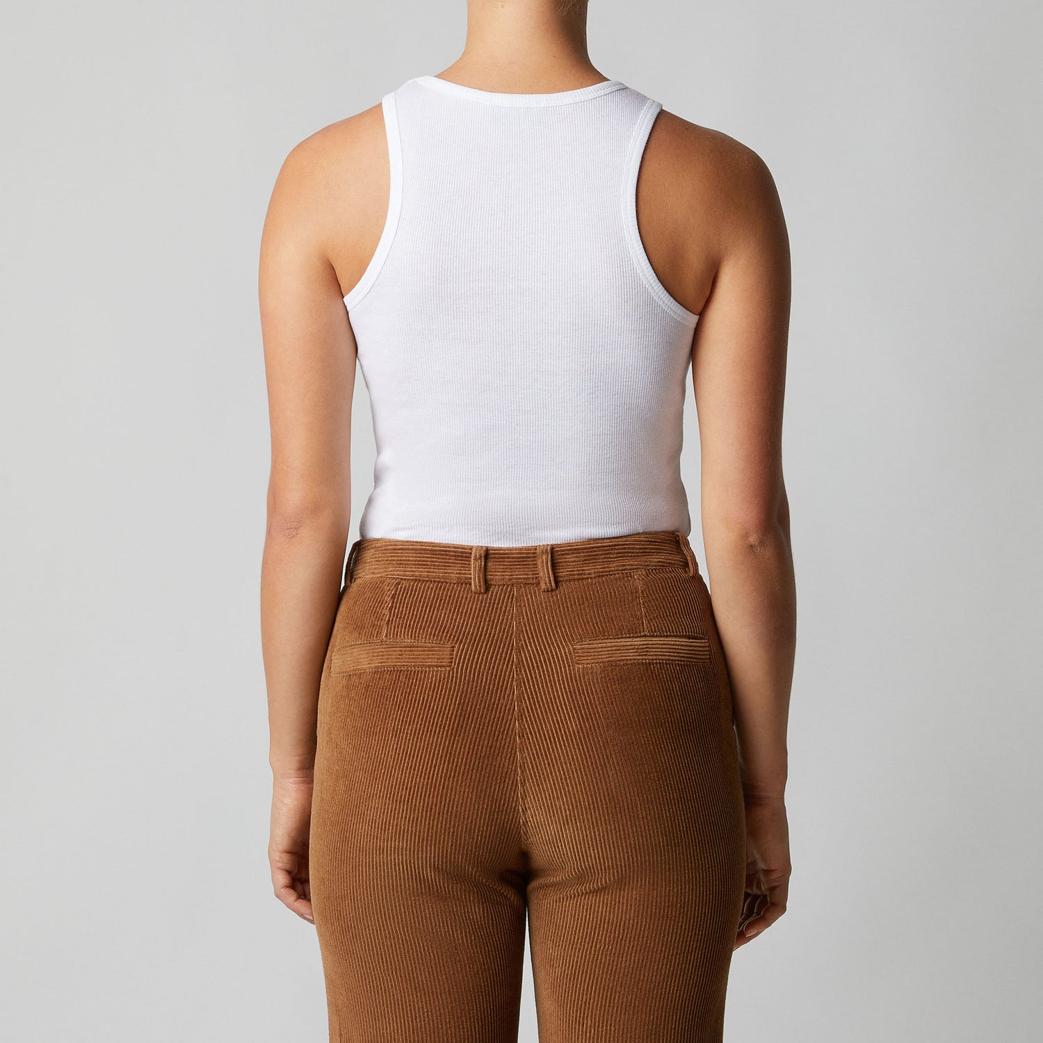 Women's Cotton-Cashmere Rib Tank Top